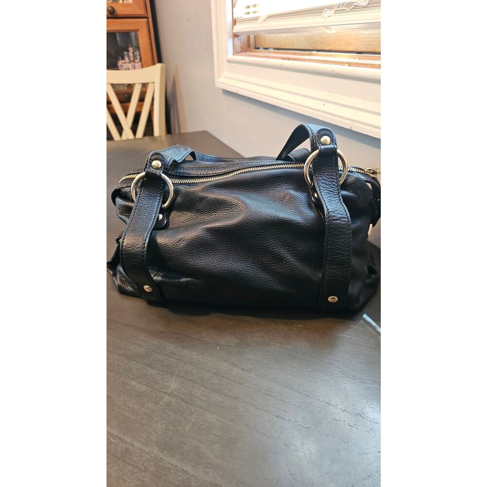 Black Michael Kors pebbled black shoulder bag purse - Picture 2 of 6